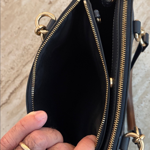 Coach Brooke Carryall in Signature Embossed Navy Blue Leather - Picture 8 of 13